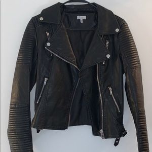 Tobi Motto Faux Leather Jacket